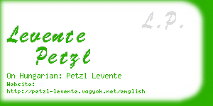 levente petzl business card